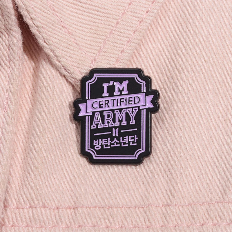 I'm Certified BTS Army Emamel Pins
