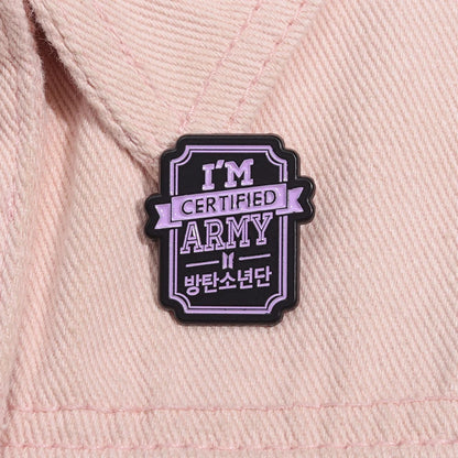 I'm Certified BTS Army Emamel Pins