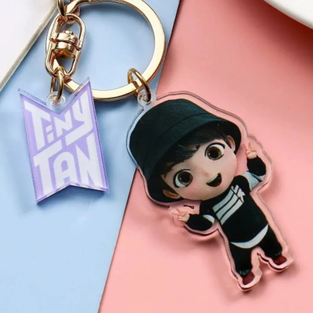 DIY Custom BTS Acrylic Keychain Cartoons Pendant