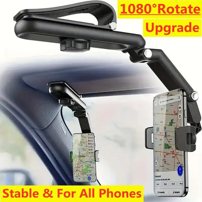 Visor Mount 🚗📱 — 360° Hands-Free Phone Access