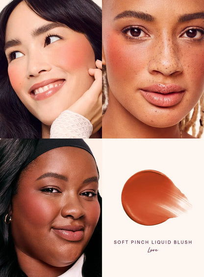 Ensemble Fard à joues nacré, Enlumineur et Gloss à lèvres Rare Beauty,