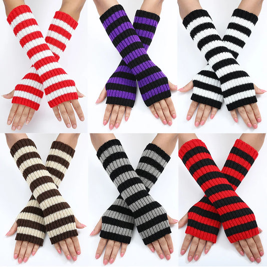Mitaines tricotées pour femmes style Y2K
