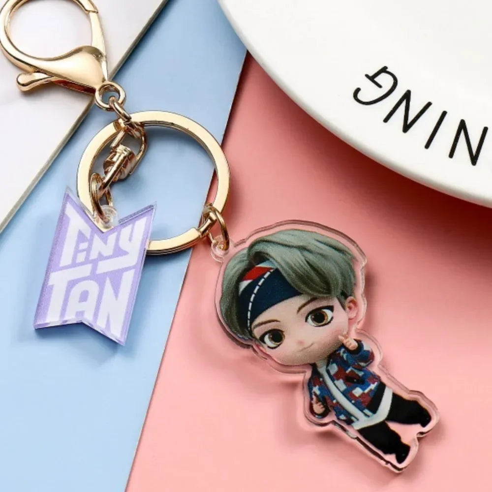 DIY Custom BTS Acrylic Keychain Cartoons Pendant