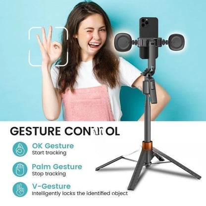 TrackShot™ Smart Tripod 📸✨ — Suivi automatique du visage + Lumières d'appoint