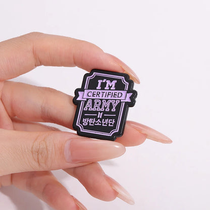I'm Certified BTS Army Emamel Pins