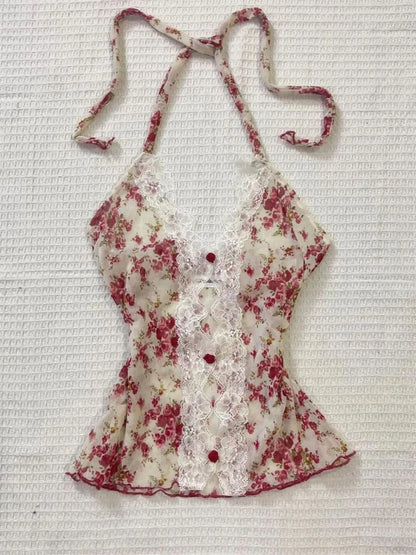 Vintage's Halter Lace Blouse