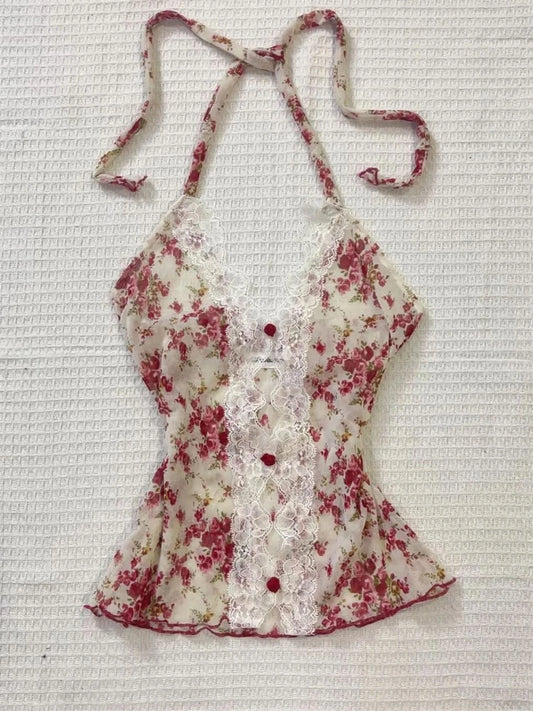 Vintage's Halter Lace Blouse