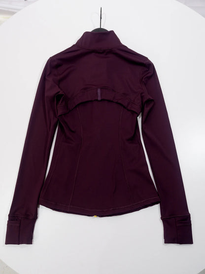 Women's Define Gold Zipper Cropped Jacket and Breathable Yoga Pants Set