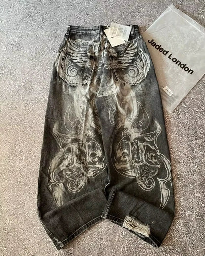 Women's Embroidered Baggy Jeans