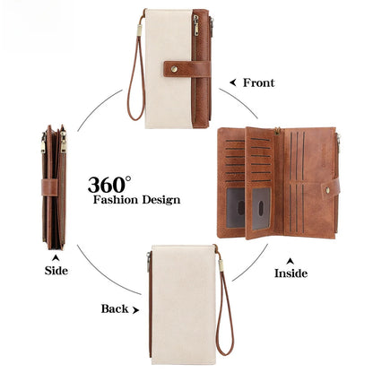 Portefeuille Long 💖 — Protection RFID, Style Élégant