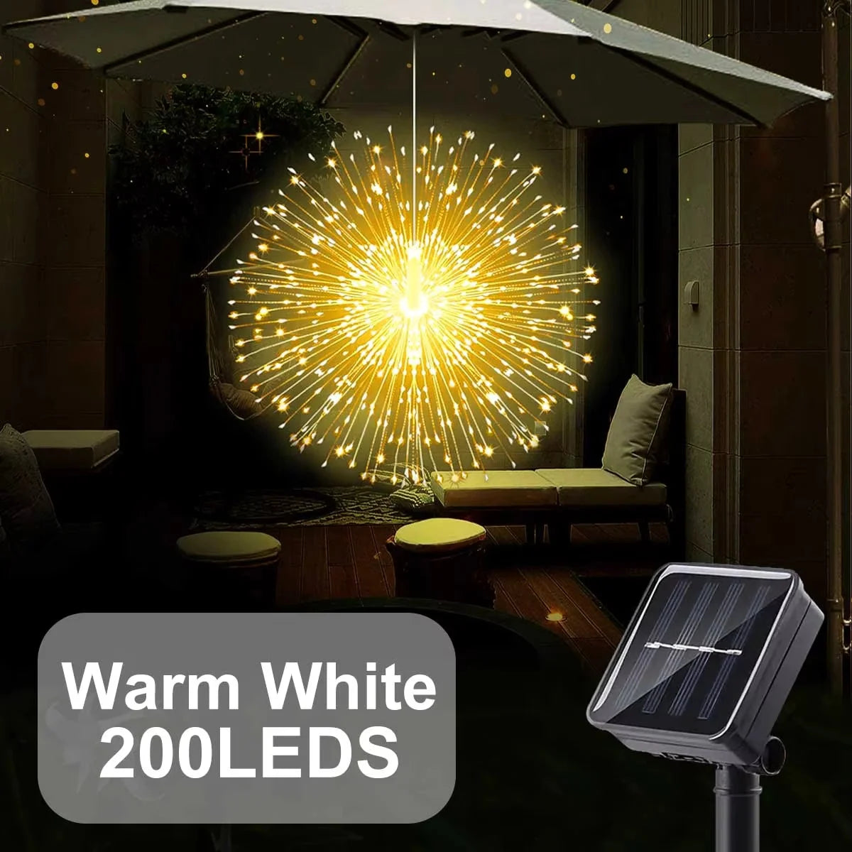 SparkBloom™ Solar Lights 🎆✨ — Firework Glow, Zero Power Cost