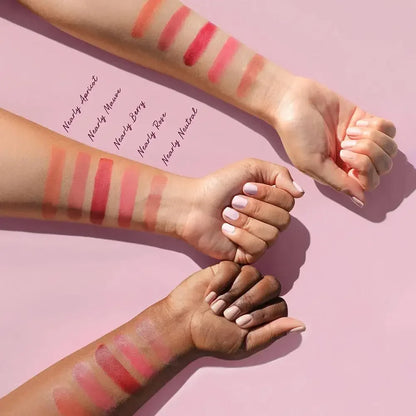 Ensemble Fard à joues nacré, Enlumineur et Gloss à lèvres Rare Beauty,