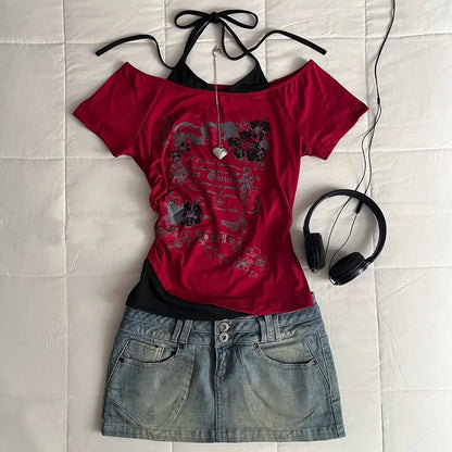 Women's Y2K millennium Crop Top