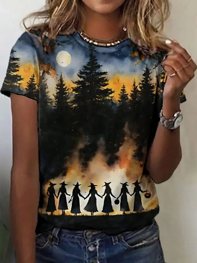 Women's Halloween 3D Graphic T-Shirt