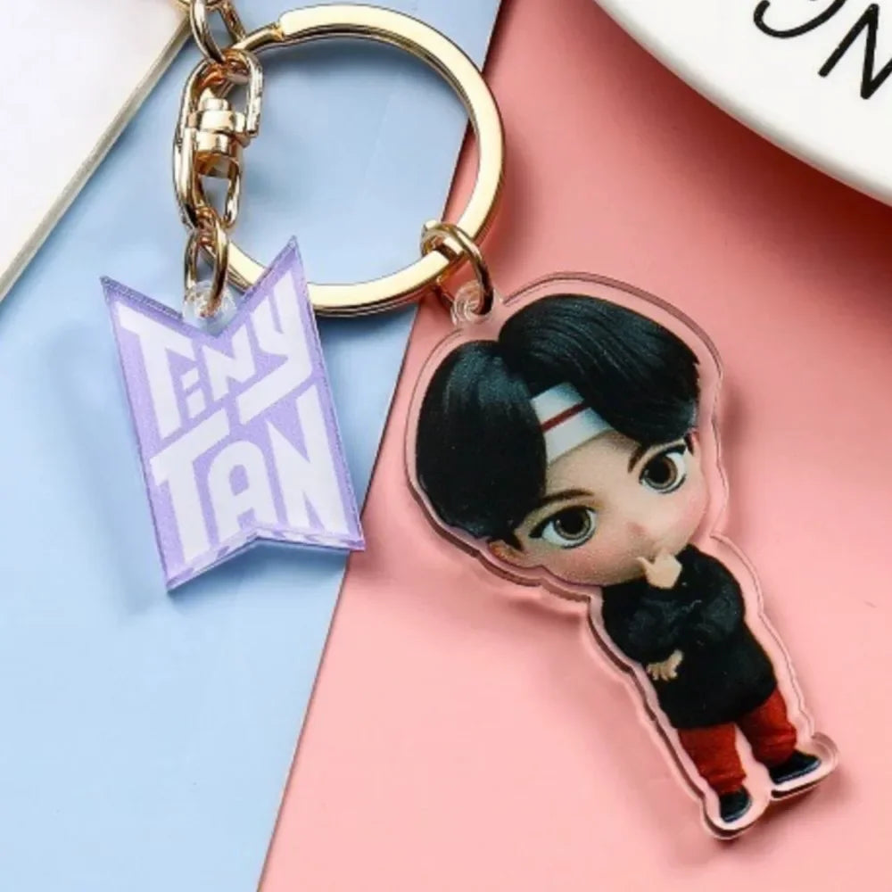 DIY Custom BTS Acrylic Keychain Cartoons Pendant