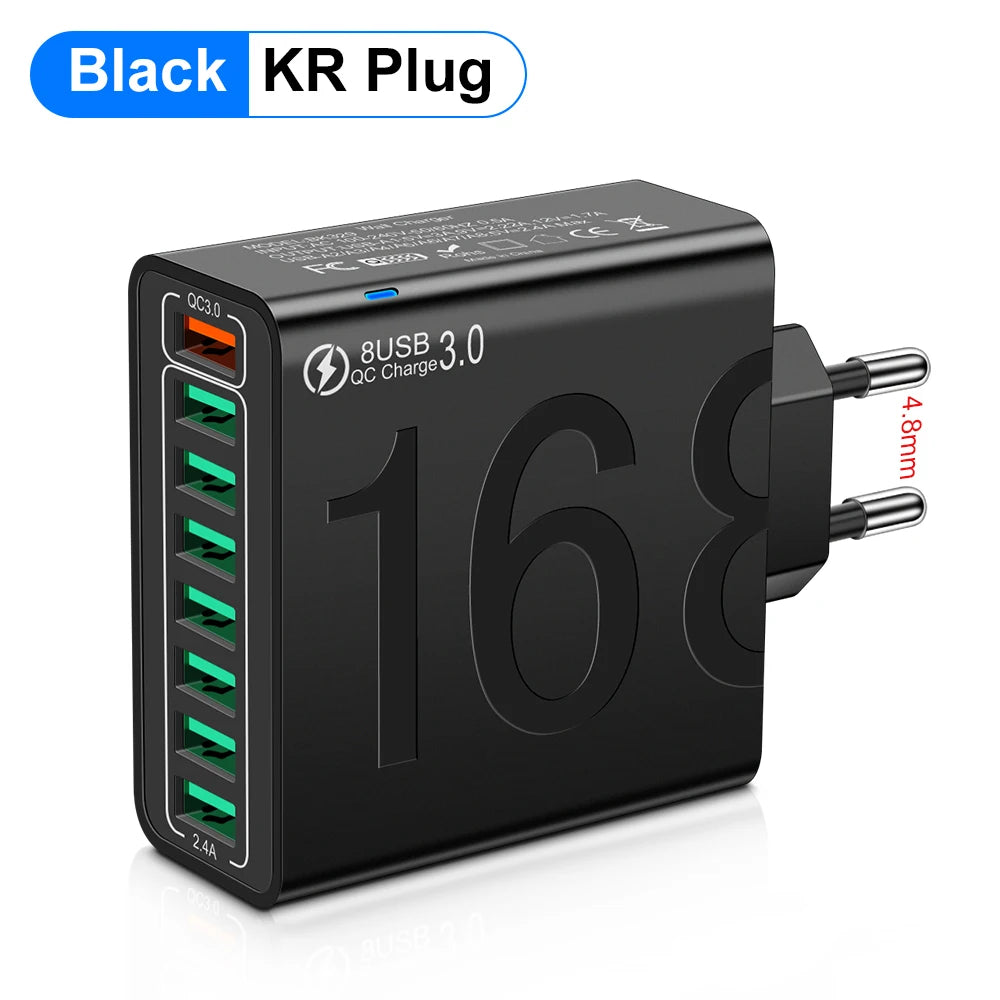 8-Port Hub ⚡ — Fast Power for All Devices