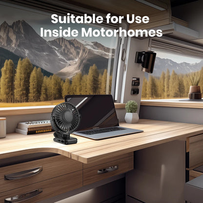 TOPK USB Clip on Desk Fan Brushless Motor Powerful Airflow Sturdy Clamp Ultra Quiet Portable Mini Personal Fan Office Bedroom