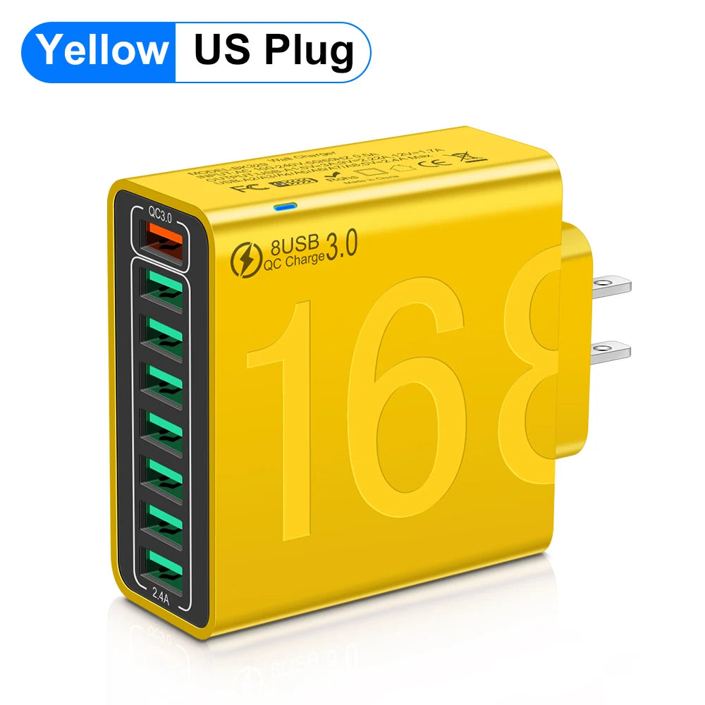 8-Port Hub ⚡ — Fast Power for All Devices