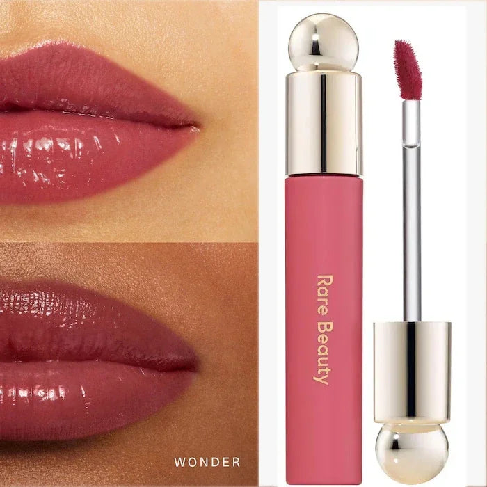 Ensemble Fard à joues nacré, Enlumineur et Gloss à lèvres Rare Beauty,