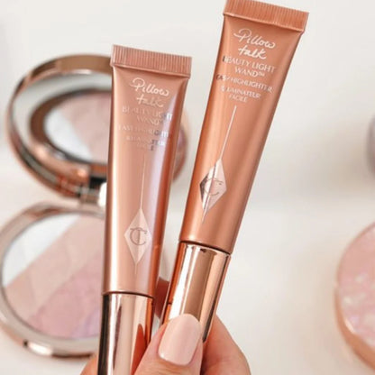 Charlotte Tilbury's Beauty Light Wand and Newer Unreal Blush Healthy Glow Stick