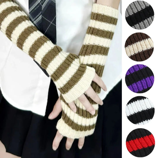 Y2K Fashion Women's Knitted Fingerless Arm Warmers