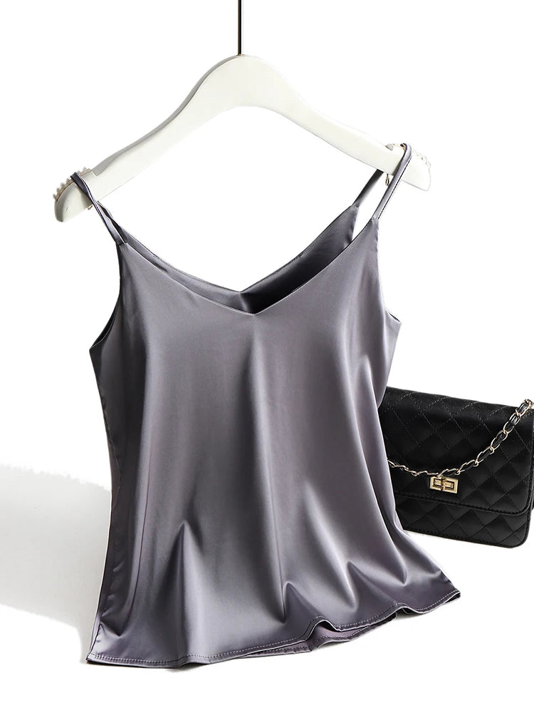 Women's Halter V Neck Spaghetti Strap Top