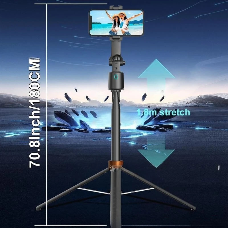 TrackShot™ Smart Tripod 📸✨ — Suivi automatique du visage + Lumières d'appoint