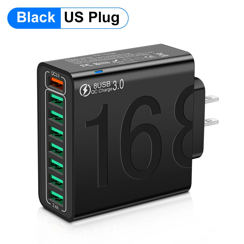 8-Port Hub ⚡ — Fast Power for All Devices