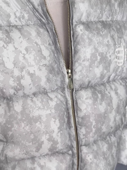 Y2K Women's Hooded Cropped Bubble  Winter Jacket