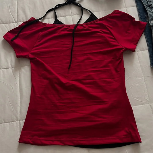 Crop top millénaire Y2K pour femme