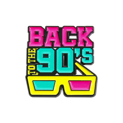 Let's Go 90's Party Nostalgia Enamel Pins