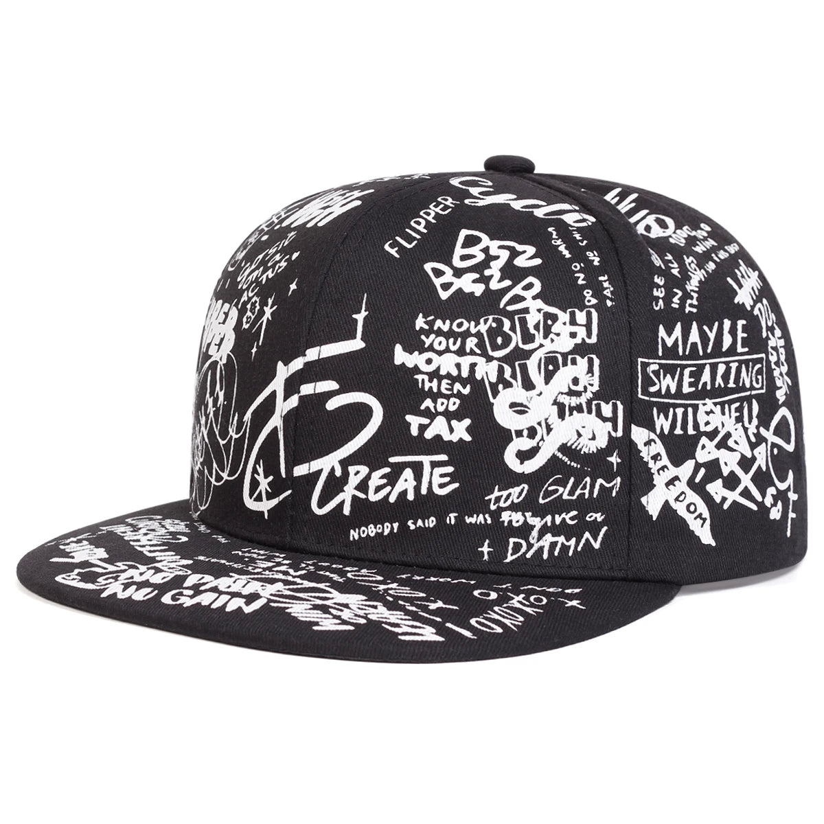 Unisex Colorful Letter Graffiti Printing Hip-hop Hats