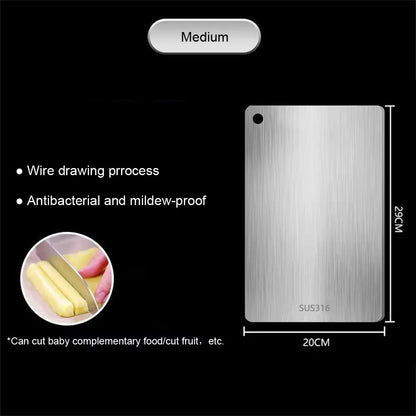 Stainless Steel Chopping Board, 304/316 Double-Sided