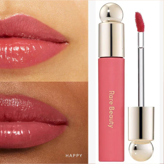 Ensemble Fard à joues nacré, Enlumineur et Gloss à lèvres Rare Beauty,