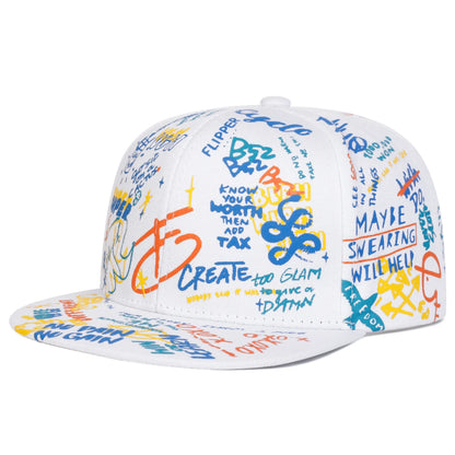 Unisex Colorful Letter Graffiti Printing Hip-hop Hats