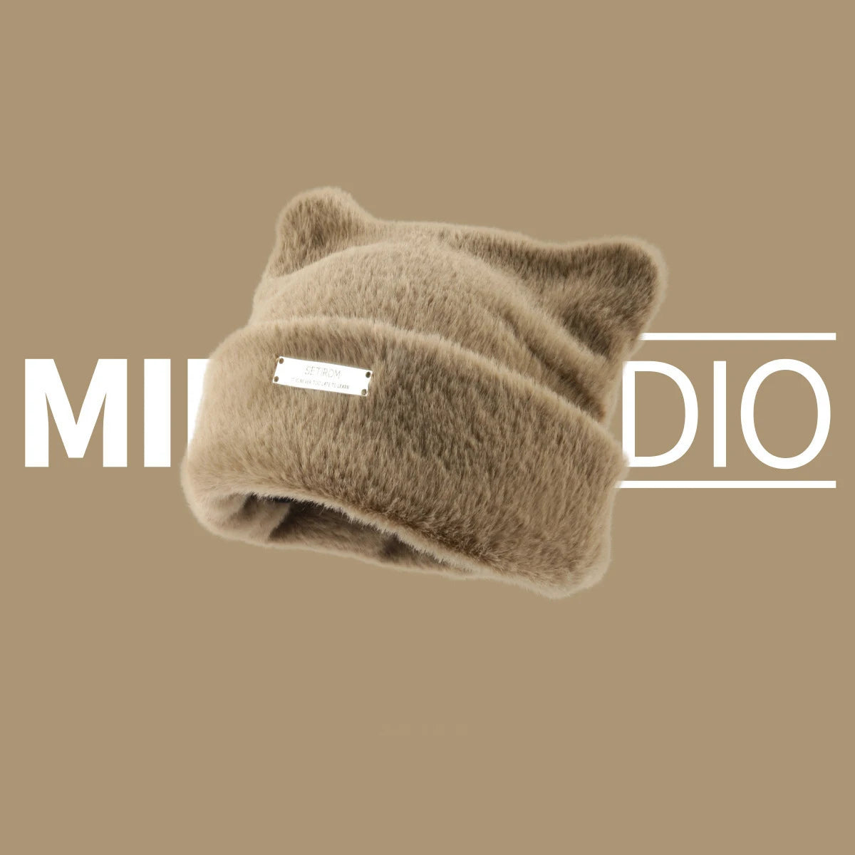 Autumn and Winter Teddy Bear Ear Plush Hat