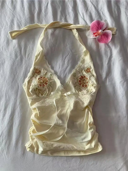 Vintage's Halter Lace Blouse
