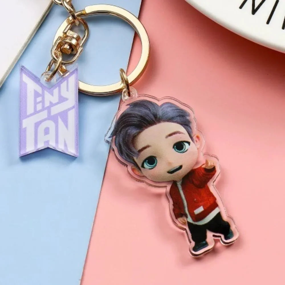 DIY Custom BTS Acrylic Keychain Cartoons Pendant