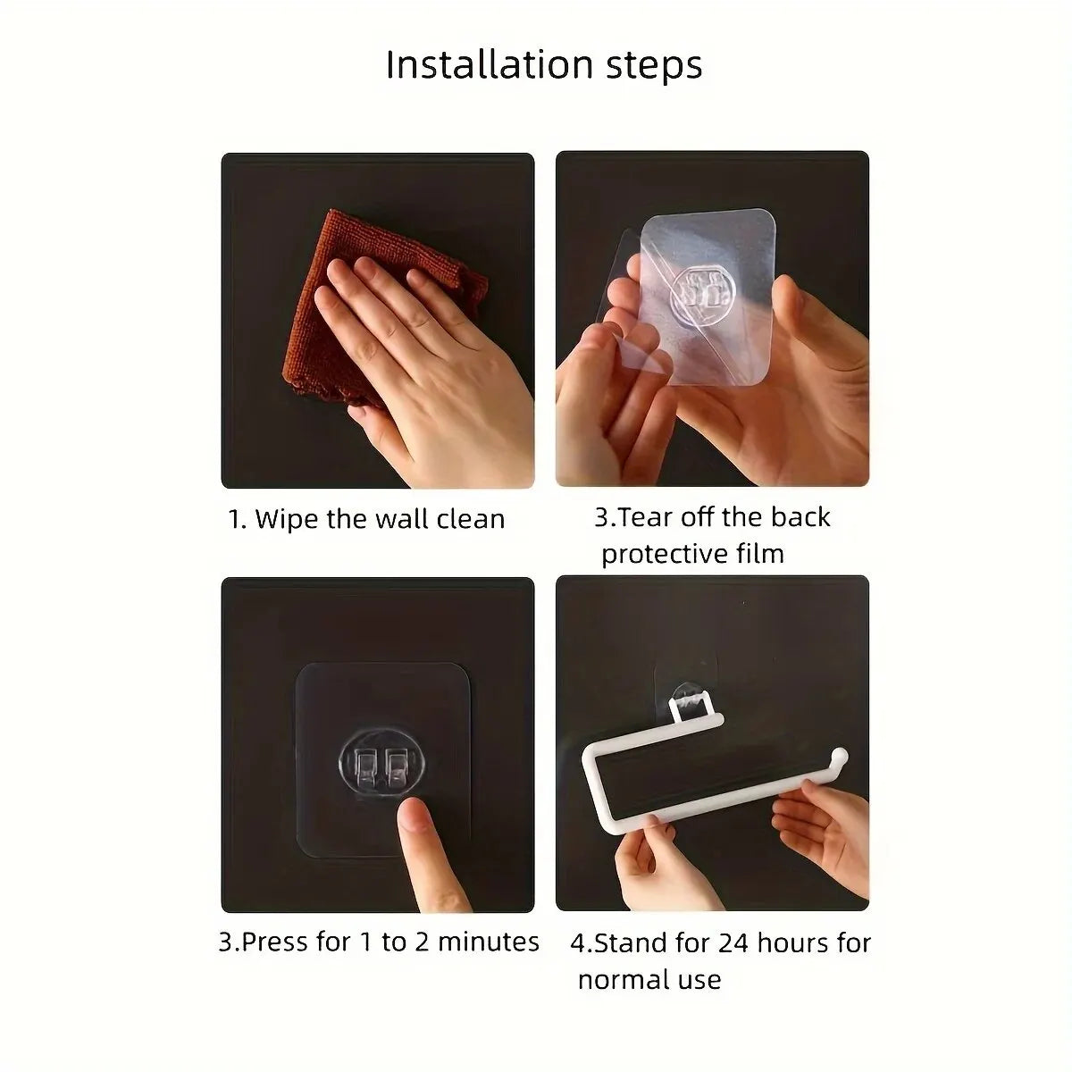 Punch-free Kitchen Paper Towel Rack T