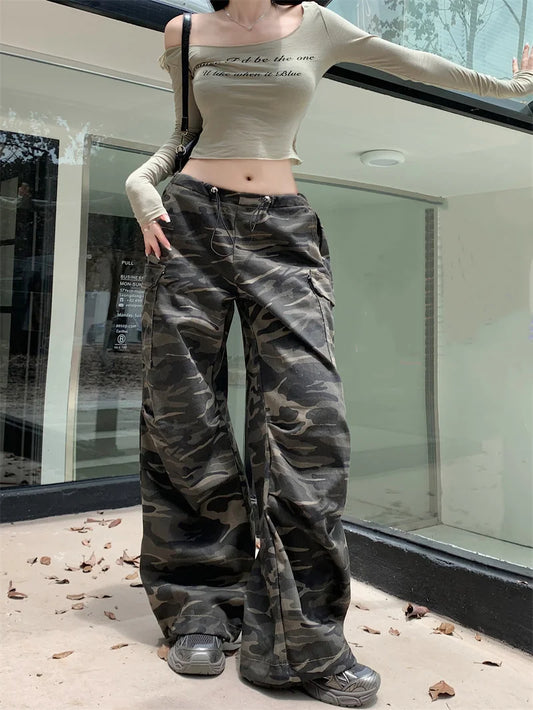 Pantalon ample Y2K High Street pour femmes