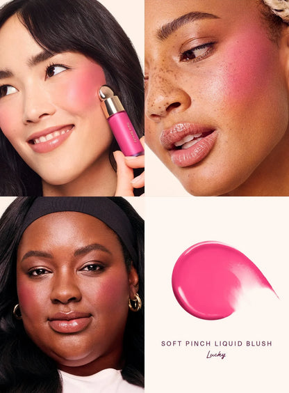 Ensemble Fard à joues nacré, Enlumineur et Gloss à lèvres Rare Beauty,