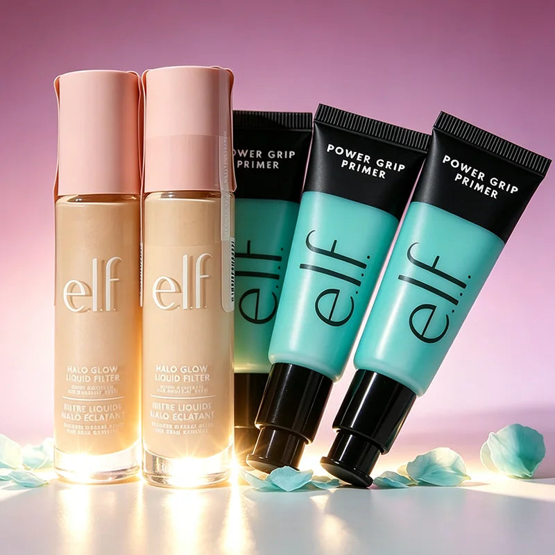 e.l.f. Power Grip Primer and Halo Glow Liquid Filter
