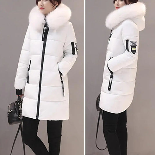 Women's Winter Down Cotton Hooded Long Coats