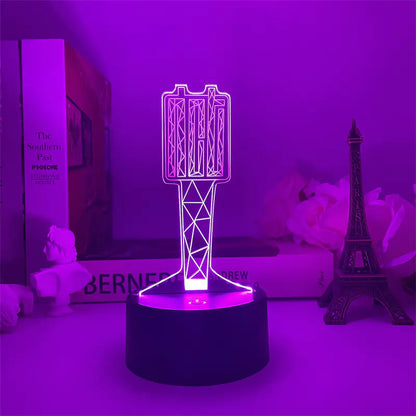 BTS USB Touch Remote Colorful 3D LED Night Light