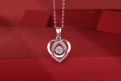 Heart To Have Your Diamond Pendant Necklace Set With Mosan Diamond