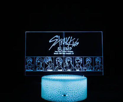 BTS USB Touch Remote Colorful 3D LED Night Light