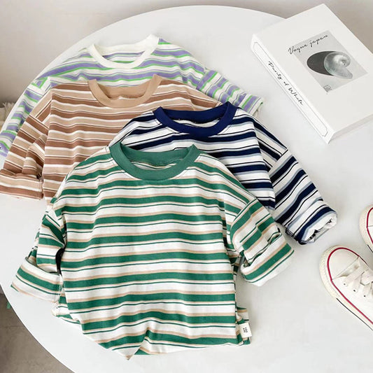 T-shirt à rayures Charlie Pom Pom vintage pour enfant