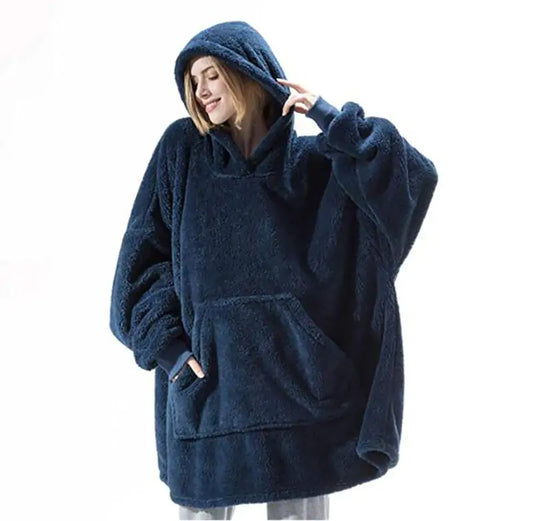 Sweat à capuche oversize avec couverture et chaussettes