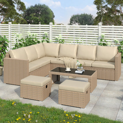 Garden Corner Outdoor Furniture with Coffee Table