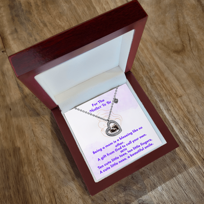 Baby Feet Heart Necklace